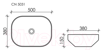 Умывальник Ceramica Nova Element CN5031