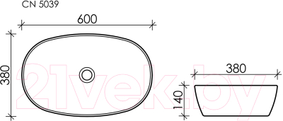 Умывальник Ceramica Nova Element CN5039