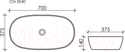 Умывальник Ceramica Nova Element CN5040