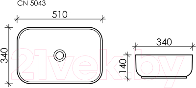 Умывальник Ceramica Nova Element CN5043