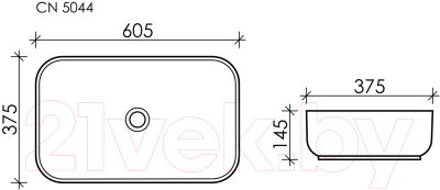 Умывальник Ceramica Nova Element CN5044