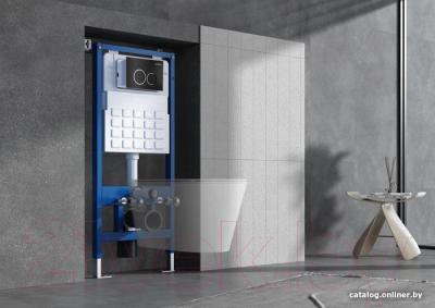 Унитаз подвесной с инсталляцией Roxen StounFix Dual Fresh 506406