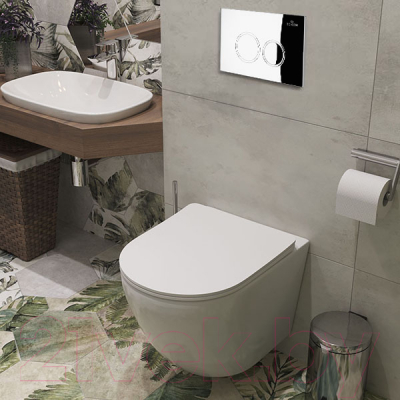 Унитаз подвесной с инсталляцией Roxen StounFix Dual Fresh 508565