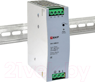 Блок питания на DIN-рейку EKF DR-E-120W-24