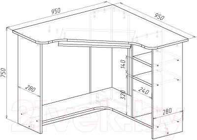 Компьютерный стол Мебель-Класс Техно