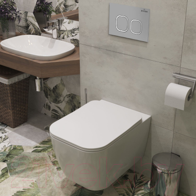 Унитаз подвесной с инсталляцией Roxen StounFix Dual Fresh 566036