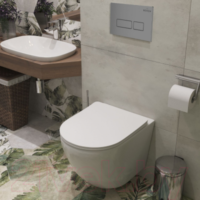 Унитаз подвесной с инсталляцией Roxen StounFix Dual Fresh 597373