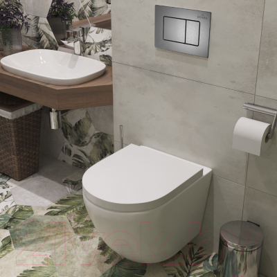 Унитаз подвесной с инсталляцией Roxen StounFix Dual Fresh 614314