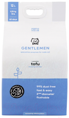 Наполнитель для туалета Organic Team Tofu Gentlemen комкующийся для джентльменов - фото