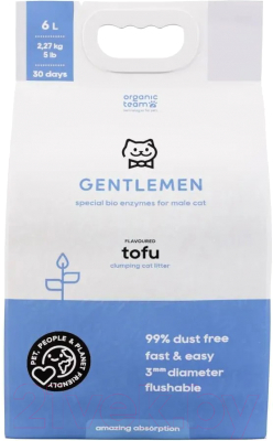 Наполнитель для туалета Organic Team Tofu Gentlemen комкующийся для джентльменов - фото