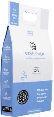 Наполнитель для туалета Organic Team Tofu Gentlemen комкующийся для джентльменов