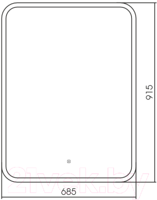 Зеркало Silver Mirrors Стив ТХ 68.5x91.5 / LED-00002893