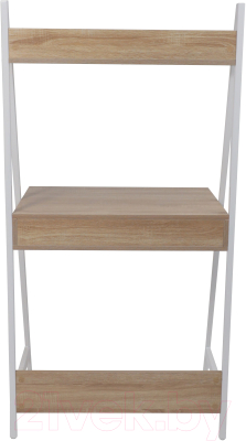 Письменный стол AksHome Shape (светлый дуб/белый металл)