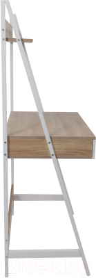 Письменный стол AksHome Shape (светлый дуб/белый металл)