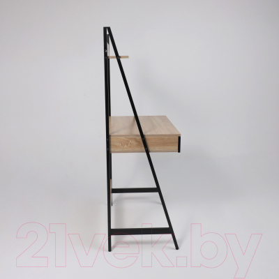 Письменный стол AksHome Shape (светлый дуб/черный металл)