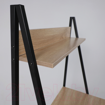 Письменный стол AksHome Shape (светлый дуб/черный металл)