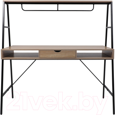 Письменный стол AksHome Vector (светлый дуб/черный металл)