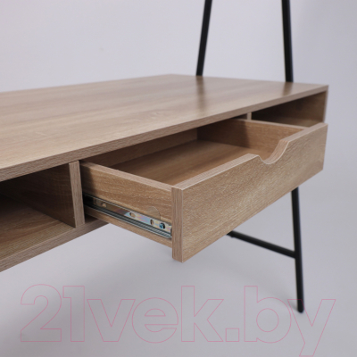 Письменный стол AksHome Vector (светлый дуб/черный металл)