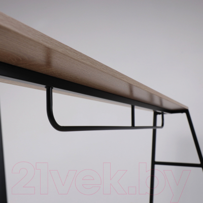 Письменный стол AksHome Vector (светлый дуб/черный металл)