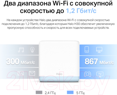 Комплект беспроводных маршрутизаторов Mercusys Halo H30