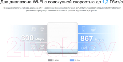 Комплект беспроводных маршрутизаторов Mercusys Halo H30