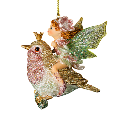 Елочная игрушка Erich Krause Decor. Фея на птичке / 53570 - фото