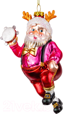 Елочная игрушка Erich Krause Decor. Санта на вечеринке / 59297 - фото