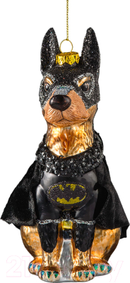 Елочная игрушка Erich Krause Decor. Доберман Бэтмэн / 56237 - фото