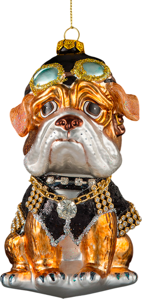 Елочная игрушка Erich Krause Decor. Бульдог Киберпанк / 56238 - фото