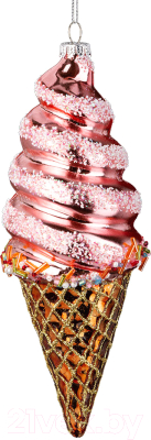 Елочная игрушка Erich Krause Decor. Клубничное мороженое / 59349 - фото