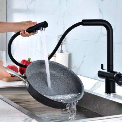 Смеситель Paulmark Serpentine Se213222-401 (антрацит)