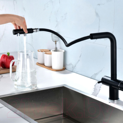 Смеситель Paulmark Serpentine Se213222-401 (антрацит)