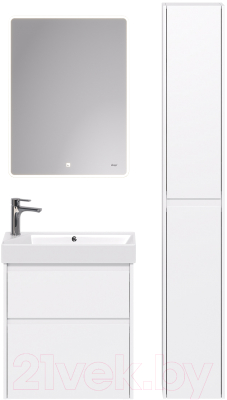 Тумба под умывальник Dreja Slim 65 / 99.0401 (белый глянец)