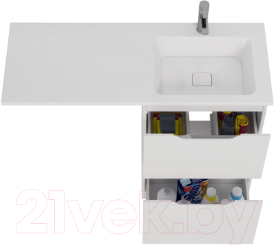 Тумба под умывальник Dreja Bona 60 / 99.0451 (белый глянец)