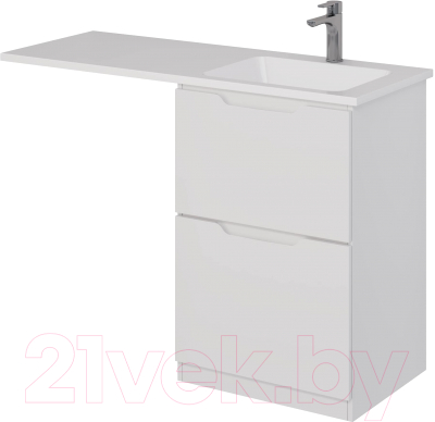 Тумба под умывальник Dreja Bona 60 / 99.0451 (белый глянец)