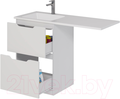 Тумба под умывальник Dreja Bona 60 / 99.0451 (белый глянец)