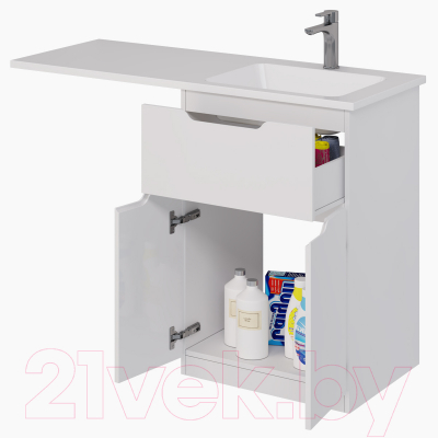 Тумба под умывальник Dreja Vega 60 / 99.0450 (белый глянец)