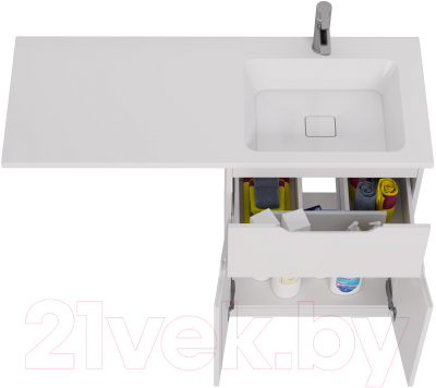 Тумба под умывальник Dreja Vega 60 / 99.0450 (белый глянец)