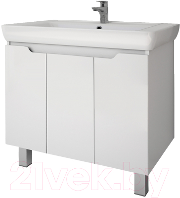Тумба под умывальник Dreja Q Plus D 80 / 99.1006 (белый глянец)