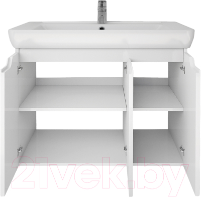 Тумба под умывальник Dreja Q Plus D 80 / 99.1006 (белый глянец)