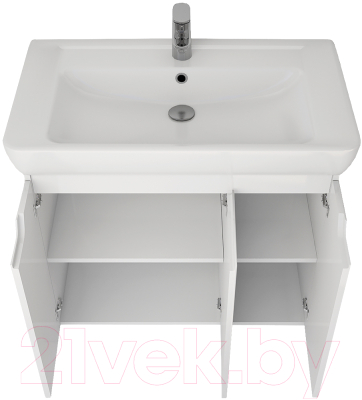 Тумба под умывальник Dreja Q Plus D 80 / 99.1006 (белый глянец)