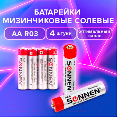 Комплект батареек Sonnen R03/24А 451098