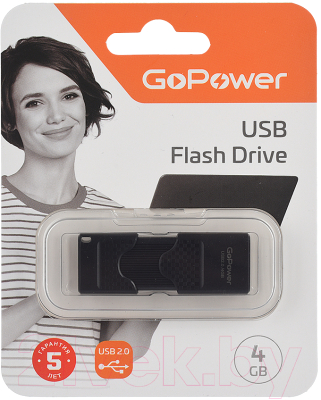 USB flash накопитель GoPower Slider 4GB USB2.0 / 00-00025961