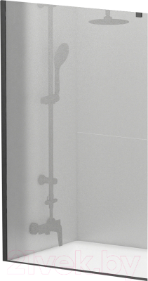 Стеклянная шторка для ванны Cezares LIBERTA-V-1-TB-90/155-C-NERO - фото