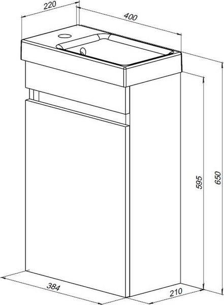 Тумба под умывальник Aquanet Вега 40 Moduo 40 / 329129