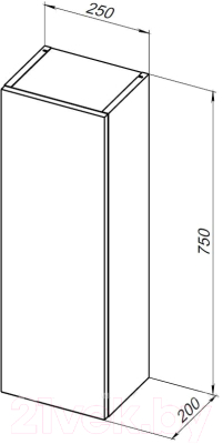 Шкаф для ванной Aquanet Вега 25 / 329127