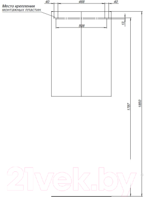Шкаф для ванной Aquanet Вега 60 / 329128