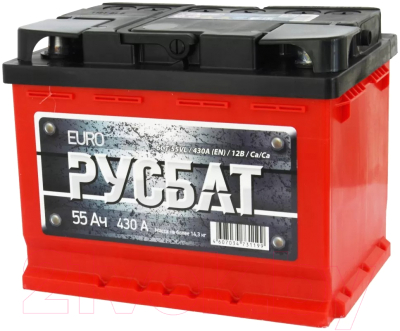 Автомобильный аккумулятор Русбат Евро 430А / 6СТ-55VL 0