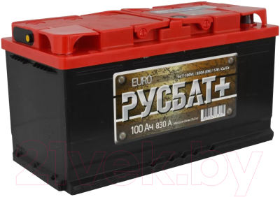 Автомобильный аккумулятор Русбат Евро 830А / 6CT-100VL 0 - фото
