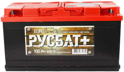 Автомобильный аккумулятор Русбат Евро 830А / 6CT-100VL 0